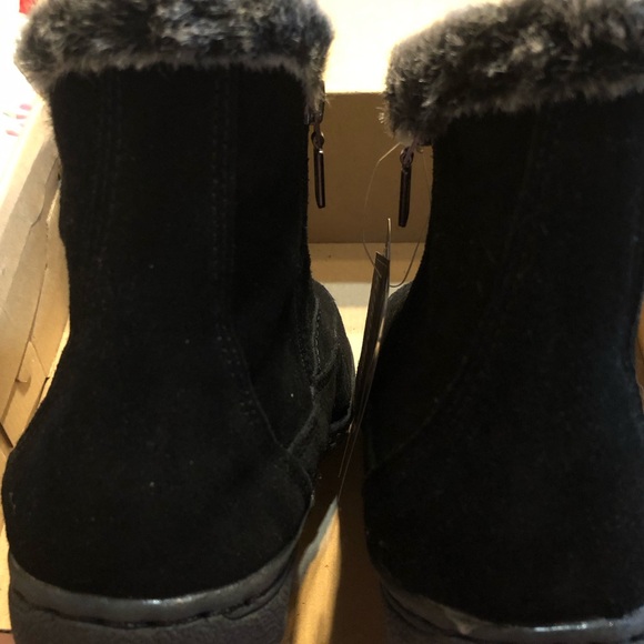 Khombu NEW Black Winter Boots with Fur Trim - Picture 11 of 16